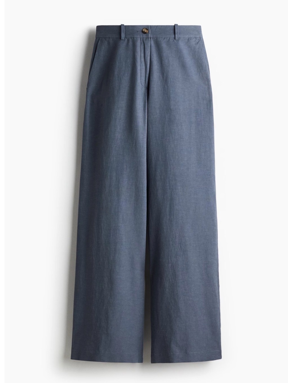WIDE LEG LINEN PANTS SIZE 6 STEEL BLUE